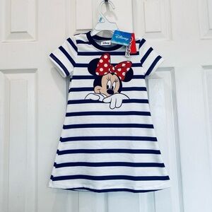 Disney Navy and White Striped Minnie Mouse Dress